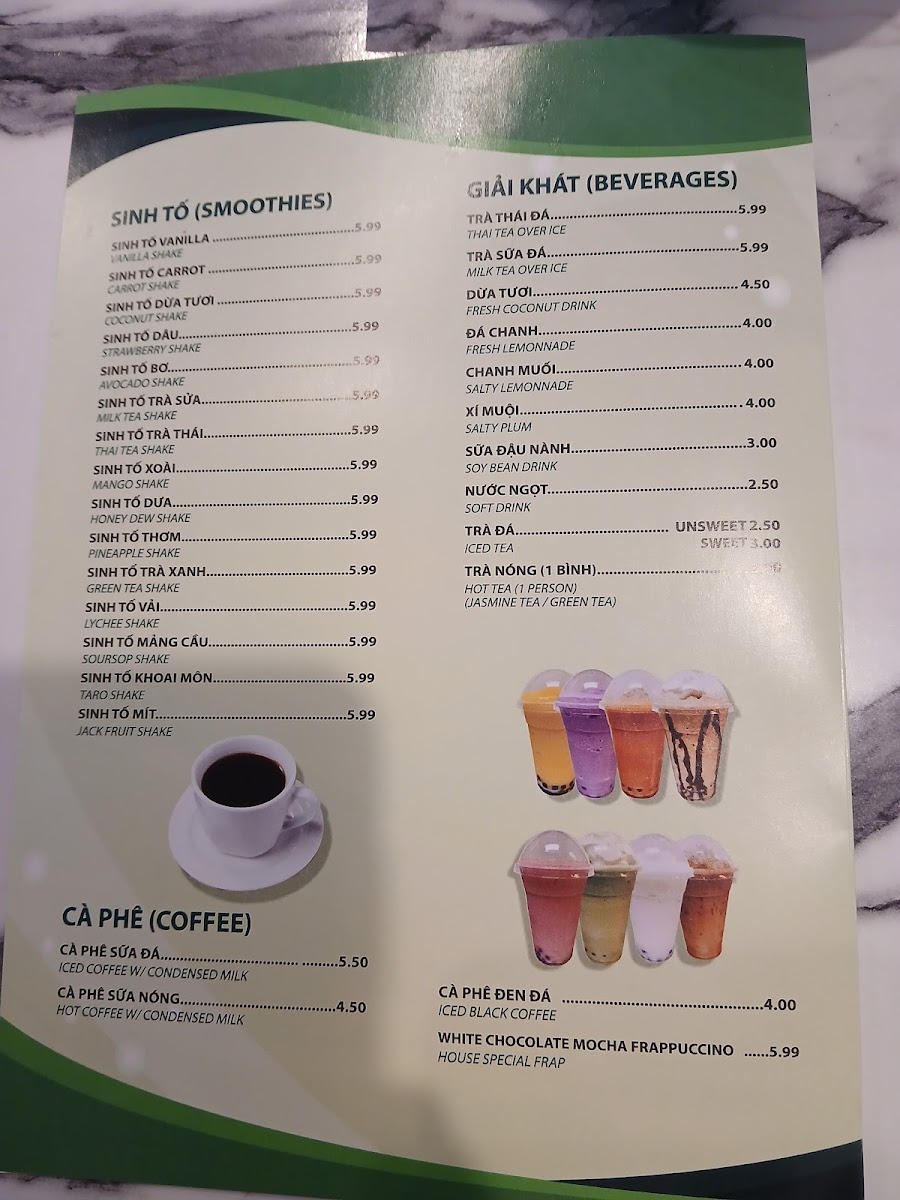 Khanh's Vietnamese Restaurant Menu - Image 3